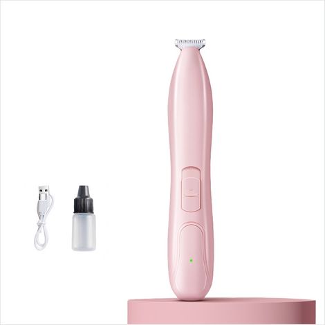Coupe-ongles électrique pour animaux de compagnie, rechargeable, couleur rose, pour un entretien progressif des ongles à domicile.-AquaForge (1/3)