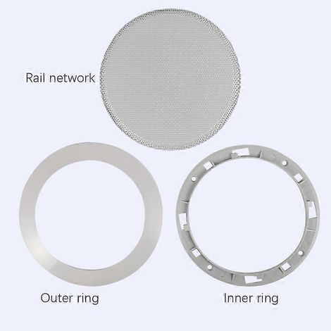 Grille de haut-parleur de plafond, grille audio encastrable de 10 cm (argentée) - FFY (1/4)