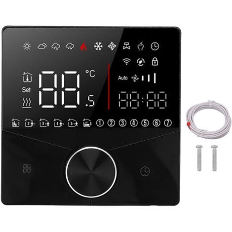 Thermostat numérique intelligent, affichage couleur LCD, contrôle précis, contrôleur de température Intelligent, noir-Chrom (1/5)