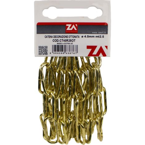 CATENA MAGLIA LUNGA RITORTA 4,0 MM 2,5 M OTTON- 1,0 pz