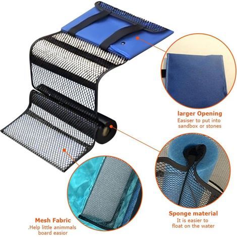 Rampe flottante en maille pour animaux de piscine, dispositif d'évacuation de la faune au bord de la piscine pour petites créatures, échelle de sécurité durable pour piscine (1/3)