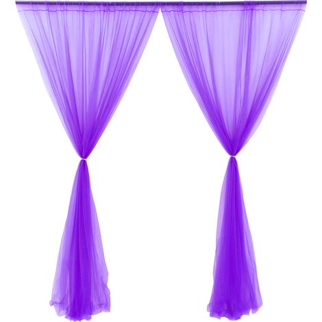 Rideau de fond 1,5x3m en chinlon doux semi-transparent rideaux modernes pour chambre salon mariage (1/5)
