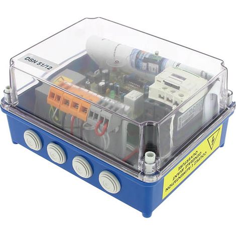 Jetly – Coffret de protection manque d'eau mono électrode pour pompe immergée – Protection moteur relais thermique – Coffret IP 55 avec temporisation variable (1/4)