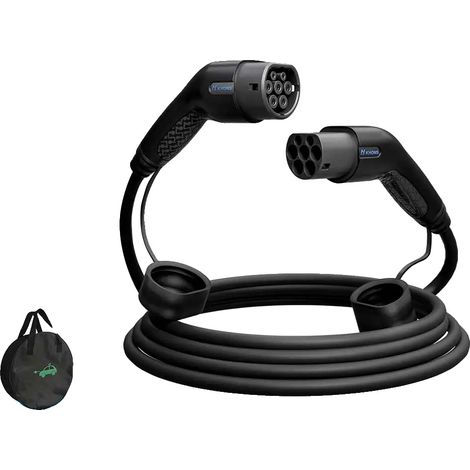 Câble de recharge EV, compatibilité Type 2, longueur de 5 m, 11KW 16A 3Phase (1/2)