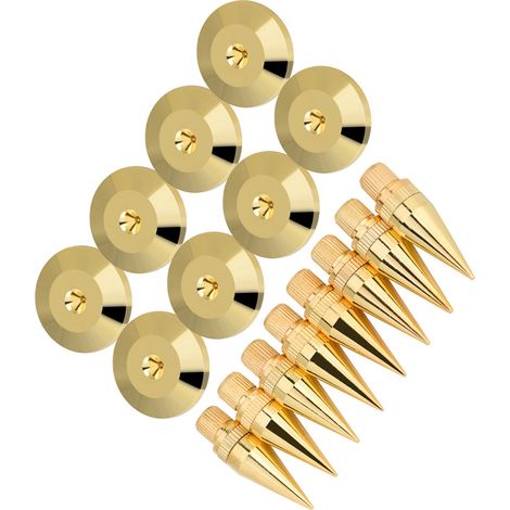 8 Paires de Pointes d'Isolation en Cuivre 36 mm pour Enceintes, Supports Antivibratiles