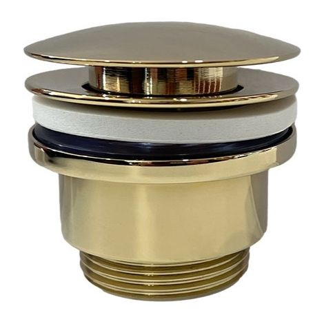Bonde Lavabo Click-Clack - Laiton Faible Teneur En Plomb - Avec Trop-Plein - Universelle Pour Lavabo Salle De Bain - 1 Pièce