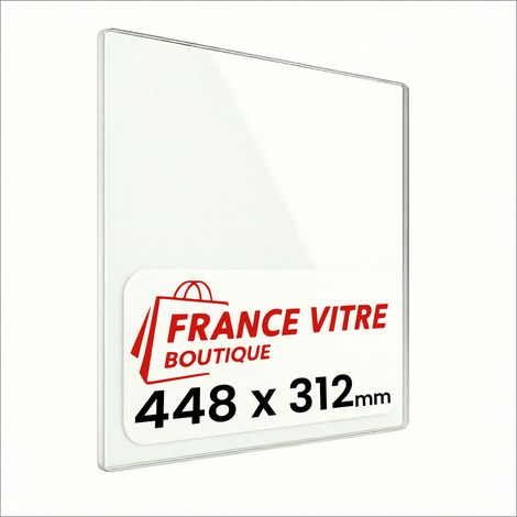 448 x 312 x 4 mm - Vitre de cheminée pour insert et poêle à bois - verre de rechange - France Vitre - jusqu'à 800°C - 312 x 448 x 4 mm (1/5)