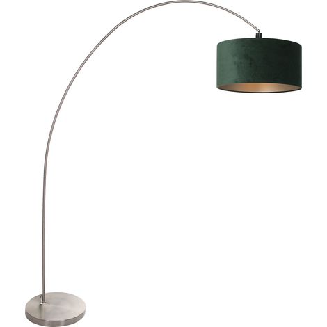 Mexlite - lampada da terra - Solva - acciaio - metallo tessuto -