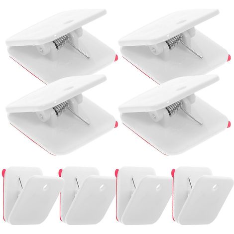 Lot de 12 supports muraux adhésifs pour tapis d'apprentissage de la propreté pour chiens, avec pinces à tapisserie. (1/5)