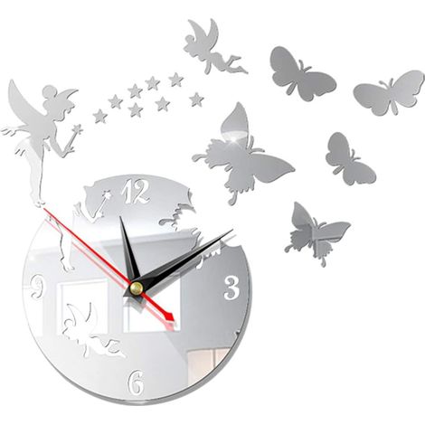 Horloge Murale - Papillon 3D - Design Moderne Silencieux - Pour Salon Bureau Hôtel - 1 Pièce (1/5)