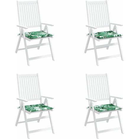 Maison Exclusive - Cuscini per sedie 4 pcs Motivo Foglia 50 x 50 x 4 cm