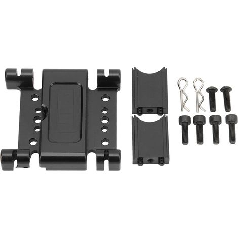 Plaque de fixation de différence moyenne RC en alliage d'aluminium usiné CNC, pièces RC remplaçables pour ARRMA 1/7 1/8 Noir (1/5)