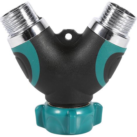 1Pc Raccord Y 3/4 Pouce pour Tuyau d'Arrosage, Connecteur 2 Sorties en Forme de Y, Valve en Laiton, Adaptateur Robinet Jardin Résistant (1/5)