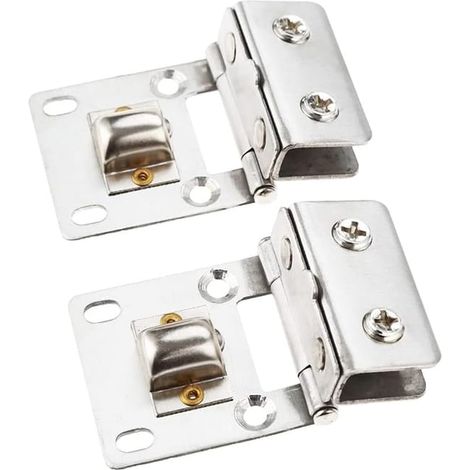 Charnière pivotante pour porte en verre murale en acier inoxydable, adaptée aux portes en verre de 5 à 7 mm d'épaisseur, lot de 2 (1/5)