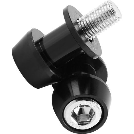 Jeu de béquilles en alliage d'aluminium CNC pour bras oscillant de moto, bobines de support (8mm, Noir) (1/5)