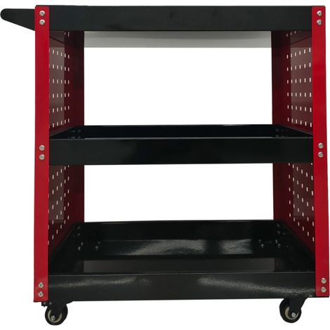 carrello porta attrezzi con 3 ripiani essenza 75x35x72 cm