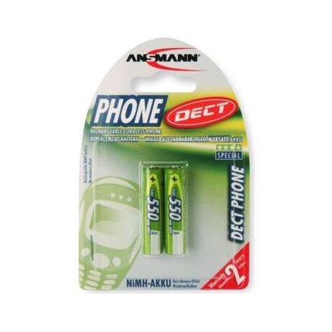 Ansmann DECT maxE HR03 Batteria ricaricabile Ministilo (AAA) NiMH 550 mAh 1.2 V 2 pz. (1/2)