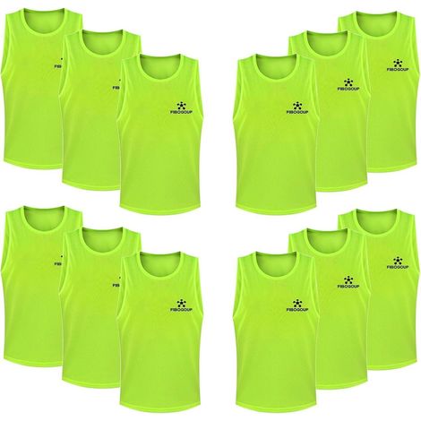 Gilets d'entraînement de football pour enfants et adultes, respirants, taille XL, vert