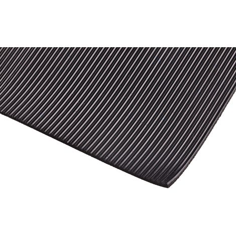 Rs Pro – Tapis de sécurité caoutchouc noir 668mm x 515mm – Antidérapant pour chantiers humides – Protection de surface efficace (1/2)