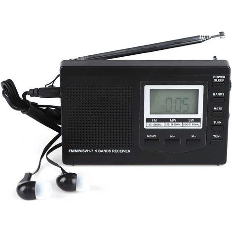 Mini radio de poche multifonctionnelle stéréo numérique pour la randonnée et la marche (1/4)