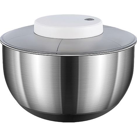Centrifugeuse à Salade Grande Capacité 4500ml en Acier Inoxydable pour Légumes Feuillus et Fruits (1/5)