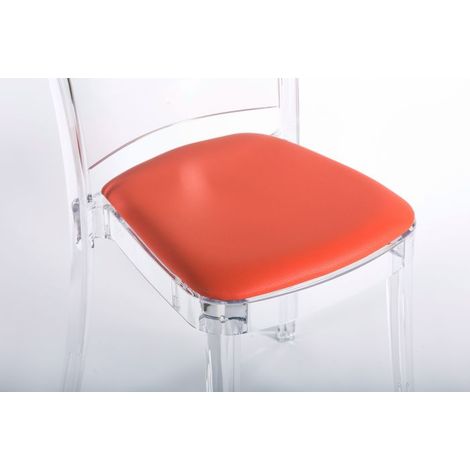 Cuscino ecopelle NABUK per sedia Lucienne Colore cuscino Rosso Mattone