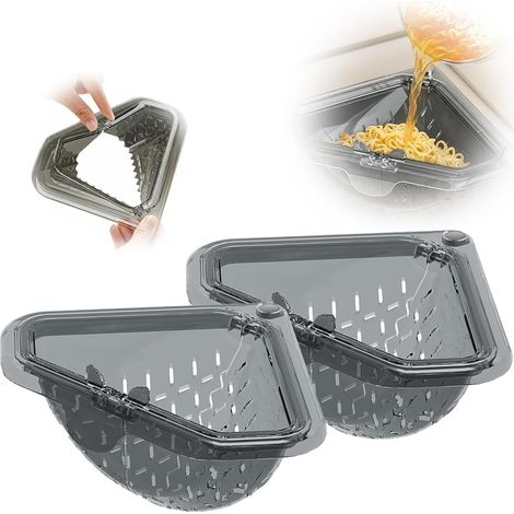 2 Pcs Panier Crépine D'évier Magnétique, Panier égouttoir Triangulaire (1/5)