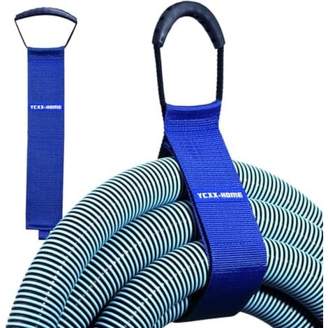 Lot de 2 supports rangement robustes avec crochet et boucle pour cordons jardin, outils natation ou garage (bleu) Bleu - (1/5)
