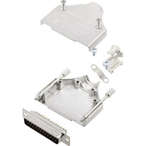 encitech MHDM-25-DBP-K 6355-0005-03 D-SUB Stiftleisten-Set 180 ° Polzahl: 25 Lötkelch 1 Set
