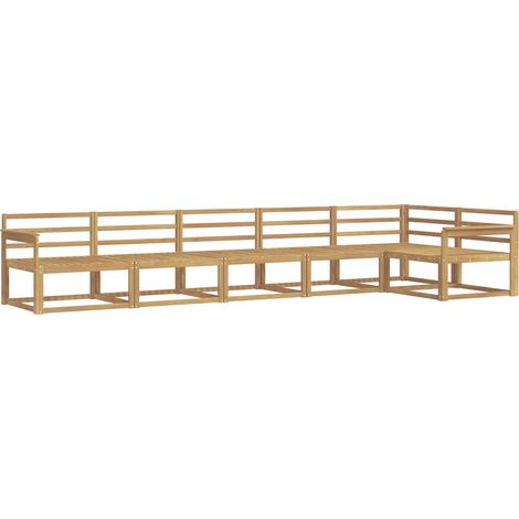 Set di divani da esterno 6 pcs Bianco 406 x 168,5 x 73 cm vidaXL