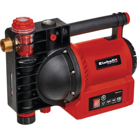 Einhell Pompe d’arrosage GE-GP 1145 ECO (1100 W, indicateur de niveau d’eau/d’encrassement/d’aspiration, bouchon de remplissage, pré-filtre avec clapet anti-retour, avec adaptateur) (1/5)
