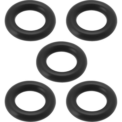 Lot de 5 joints d'étanchéité pour filtre à huile moteur - Pièce de rechange 11427549573 11421744001 - Compatible avec - Noir - 12 x 7 mm (1/5)