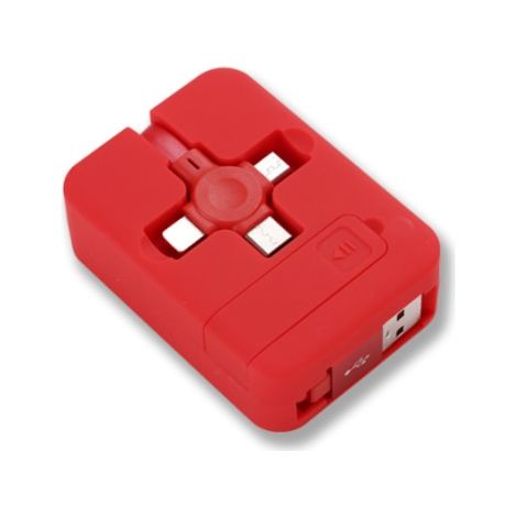 Câble de charge rétractable 3-en-1 3 A 5 V, câble multi-connecteurs pour charge rapide et transfert de données, compatible avec USB, Micro USB et Type-C (1/4)