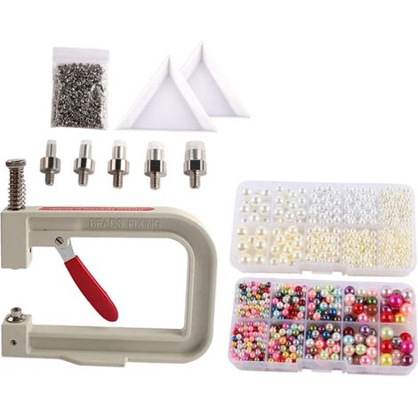 Machine à Sertir les Perles Manuelle Presse à Perles pour Loisirs Créatifs Outil de Perlage pour Clous et Bijouterie (1/5)