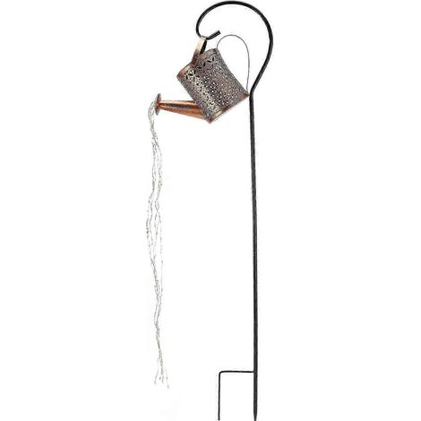 Lampe de jardin LED en forme d'arrosoir en fer de 25 à 26 pouces pour la décoration extérieure (1/4)