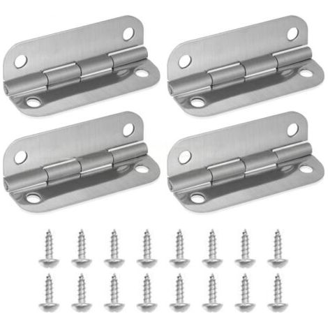 Lot de 4 charnières de refroidissement en acier inoxydable avec vis de rechange pour glacière de camping (1/4)