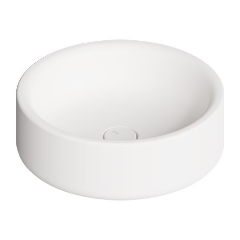 IDILLA diam42. Blanc brillant. Bonde. Siphon Noir mat