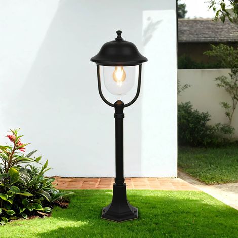 Wegeleuchte Schwarz 87 cm Rustikal IP43 E27 Stehlampe außen Garten