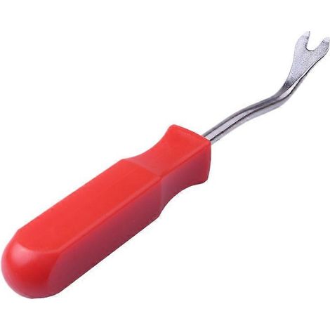 Outil de démontage de clips de garniture intérieure de portière de voiture, tournevis, arrache-clous, rouge, 10 cm (1/4)