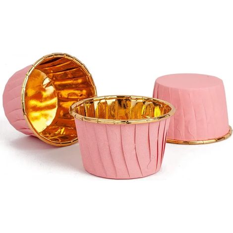 Muffinförmchen, rosa-gold, 50 Stück. (1/4)