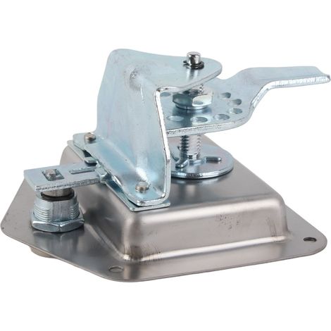 Serrure de coffre en acier inoxydable poli, poignée en T rabattable pour porte de remorque, camping-car, camion, verrou de caisse pliable (1/5)