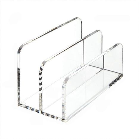 Porte-courrier en acrylique, organisateur de bureau avec compartiments de tri, indispensable au bureau (1/5)