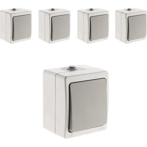 Lot de 5 boutons poussoirs IP54 - Akya - Zenitech