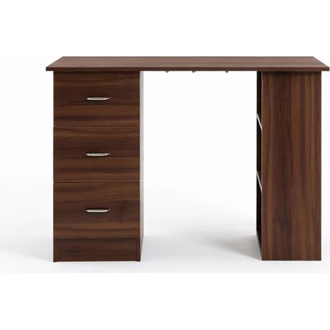 Escritorio de ordenador MDF color nogal 120 x 49 x 72 cm (1/5)