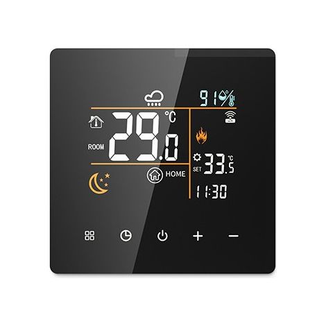Thermostat chauffage sol WiFi Modbus K9H16A-485 Tuya Écran tactile Noir (1/3)