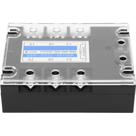 Dreiphasen-Halbleiterrelais SSR-3 D48100, 100 A, Gleichstrom, gesteuert durch 480 V Wechselstrom (1/5)