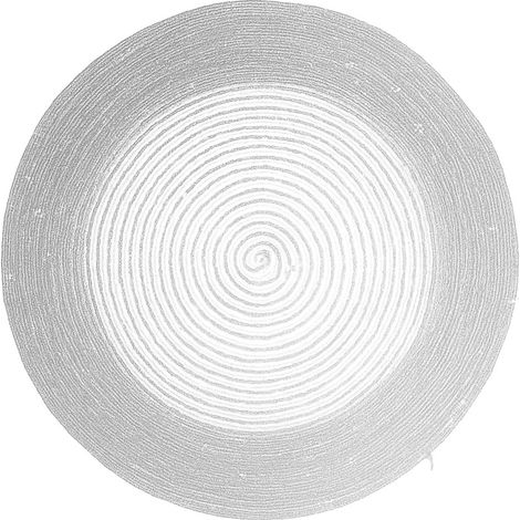 Set de table argent rond à paillettes 38 cm (1/2)
