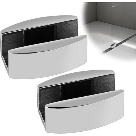 Guía de suelo de acero inoxidable para puertas correderas de cristal. Guía de suelo para puertas correderas: 2 piezas. Rodillo guía de suelo para accesorios de sistemas de puertas correderas. Riel guí (1/4)