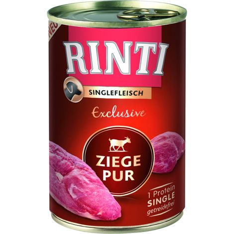 Rinti Singlefleisch Exclusive Hundenassfutter Adult getreidefrei 400 g Ziege Nassfutter Hunde