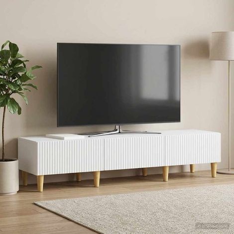 vidaXL Mobile TV Bianco 147 x 34,5 x 30 cm Legno ingegnerizzato (1/5)